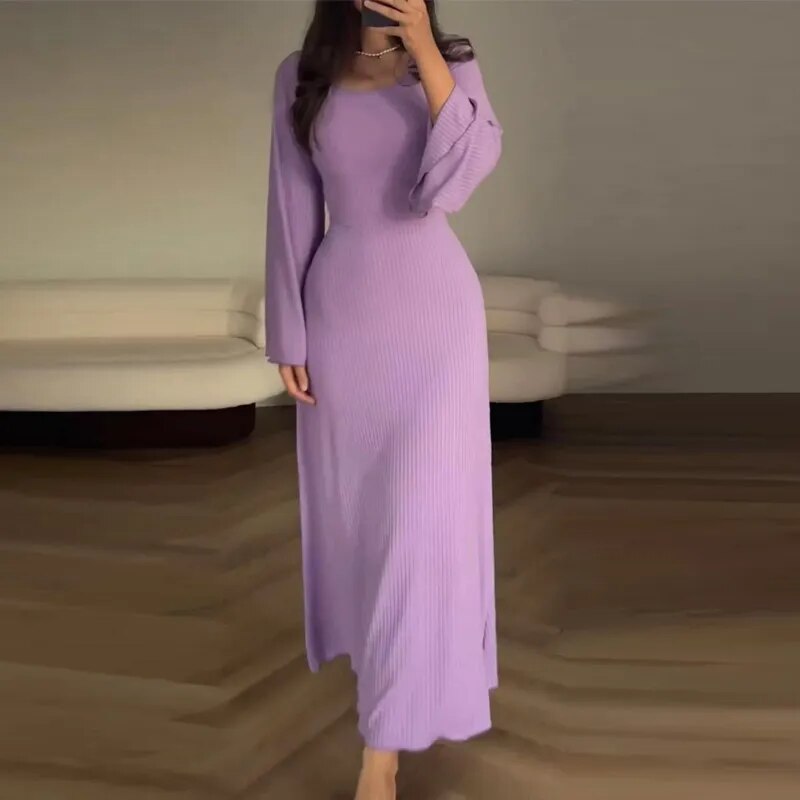 Isabella - Elegante ribgebreide jurk