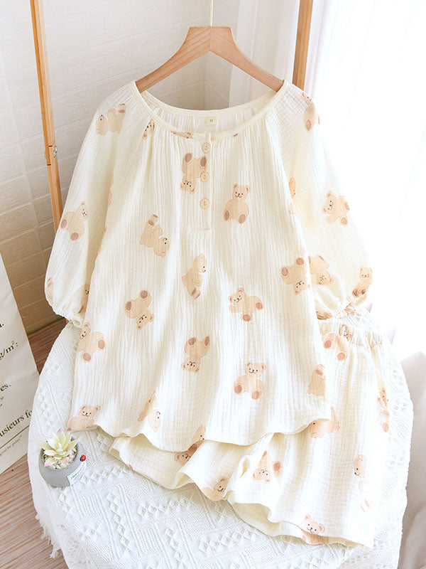 Clara Luxueuze Halve Mouw Pyjama Set