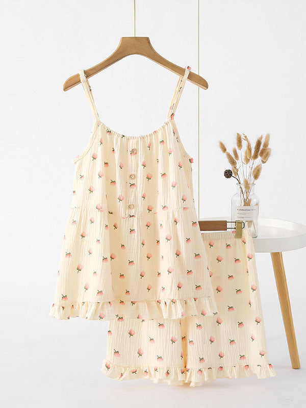 Sophie Luxe Spaghettitop en Shorts Pyjama Set
