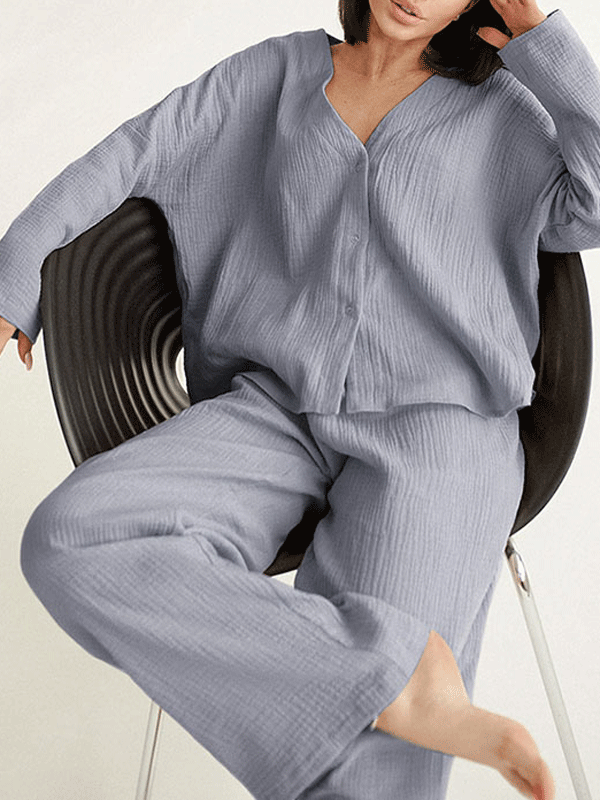 Emma Elegant Cotton Loungewear Set (2-piece)