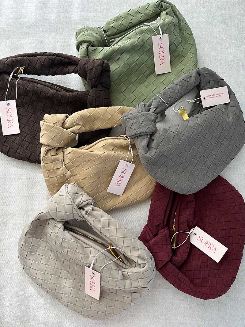 Suede Woven Mini - Gevlochten Mini Tas voor Diner en Dagelijks