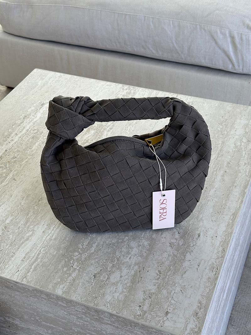 Suede Woven Mini - Gevlochten Mini Tas voor Diner en Dagelijks