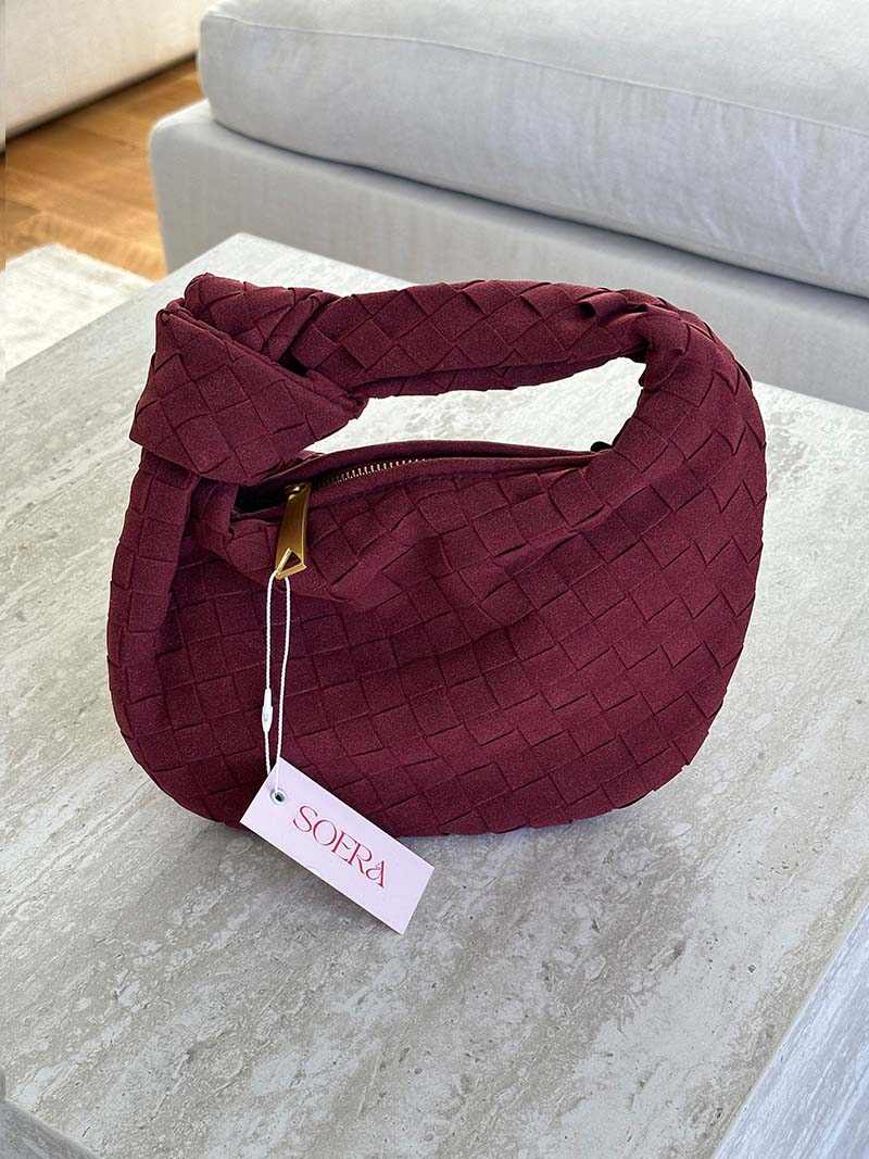Suede Woven Mini - Gevlochten Mini Tas voor Diner en Dagelijks