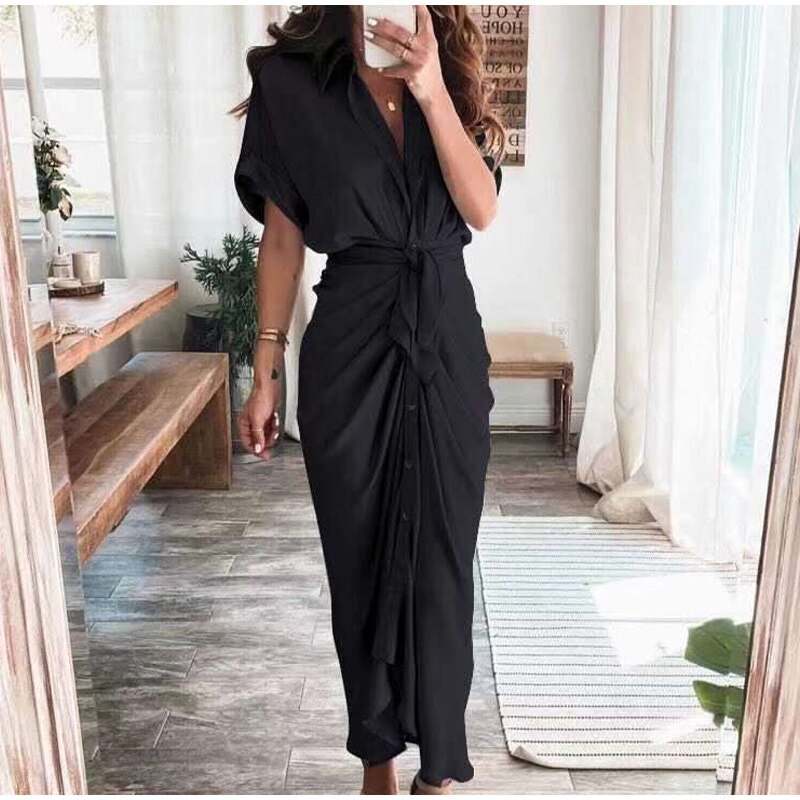 Amelia Elegant Zachte Maxi Jurk Dames