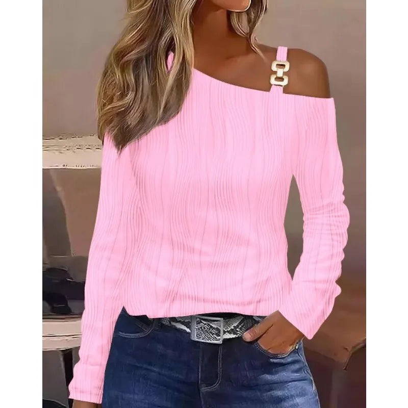 Isabella Elegant Asymmetrische One-Shoulder Blouse Dames