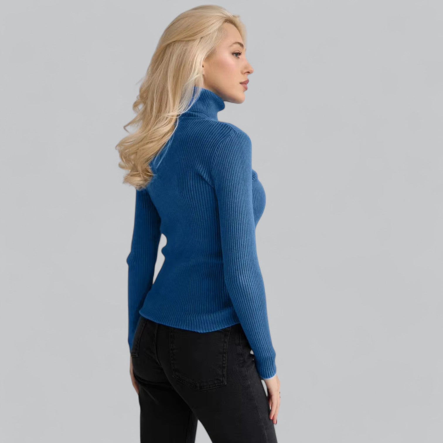 Annelies - Comfortabele Stretch Mock Turtleneck Pullover Sweater