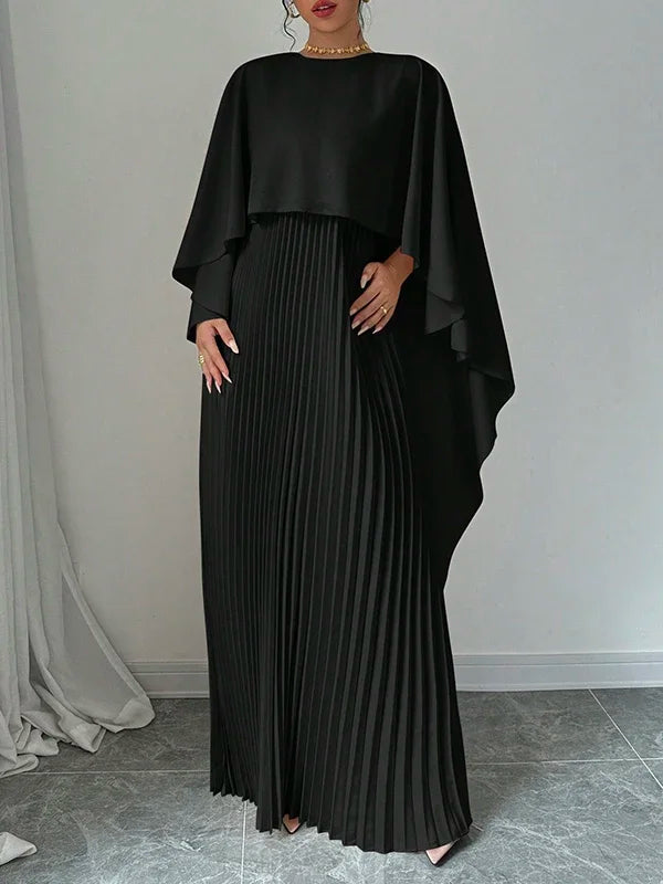 Amelia – Stijlvolle Geplooide Maxi Jurk