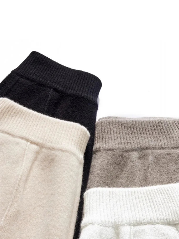 Iris Cozy Brede Gebreide Broek - Elegant en Casual