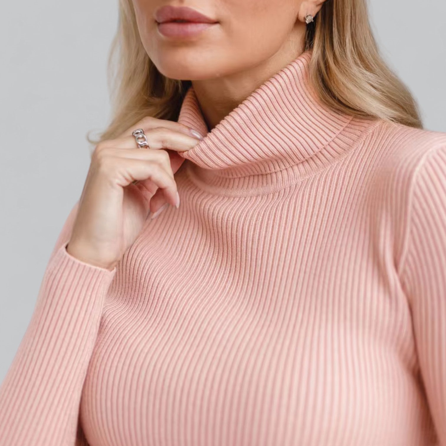 Annelies - Comfortabele Stretch Mock Turtleneck Pullover Sweater