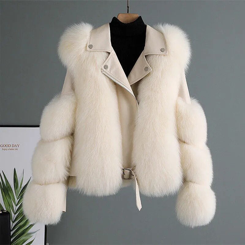 Luxe Leren Bontjas