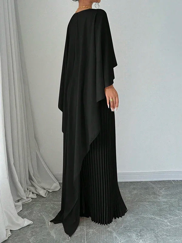 Amelia – Stijlvolle Geplooide Maxi Jurk