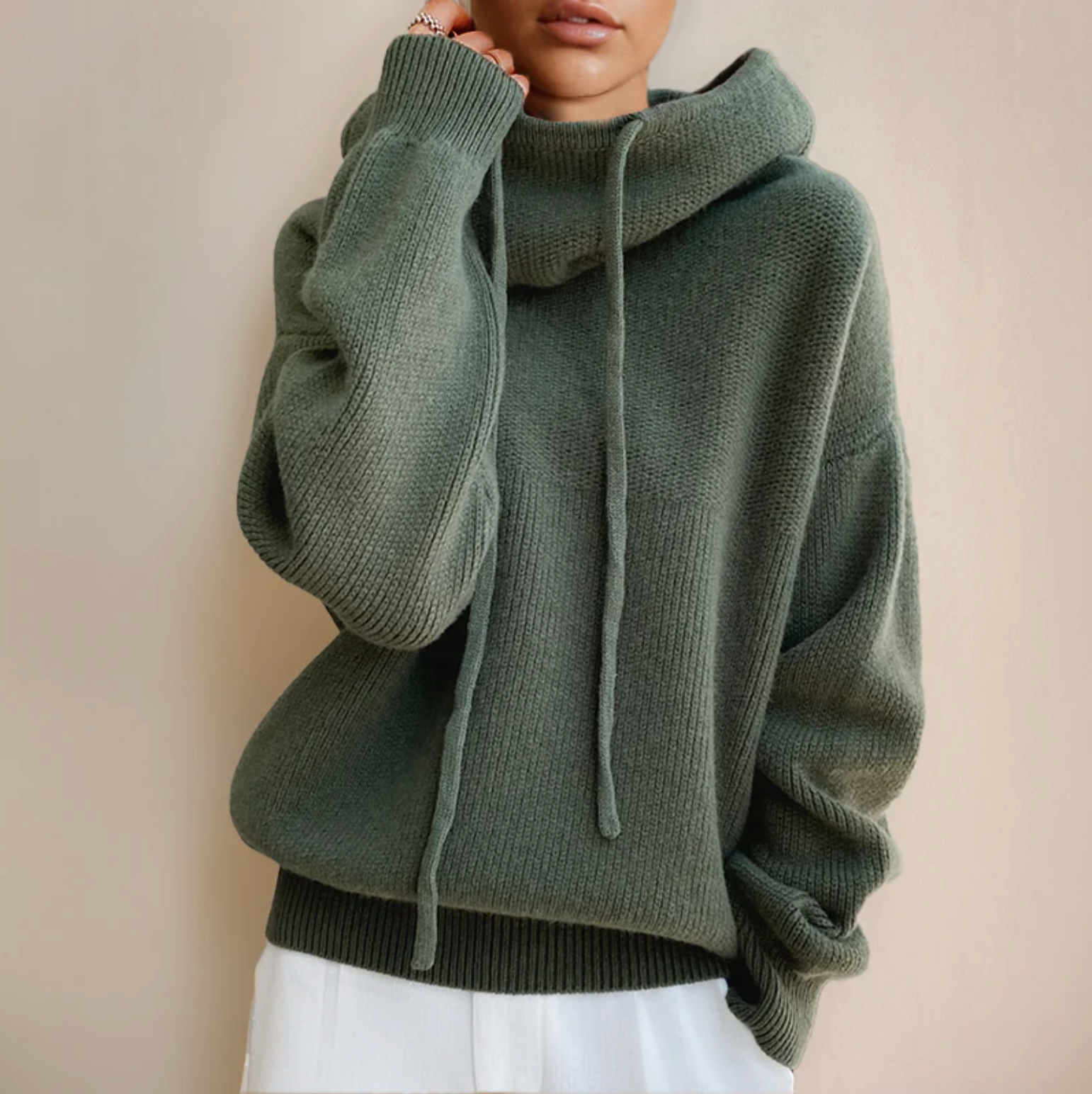 Livia Luxe Mohair Gebreide Hoodie