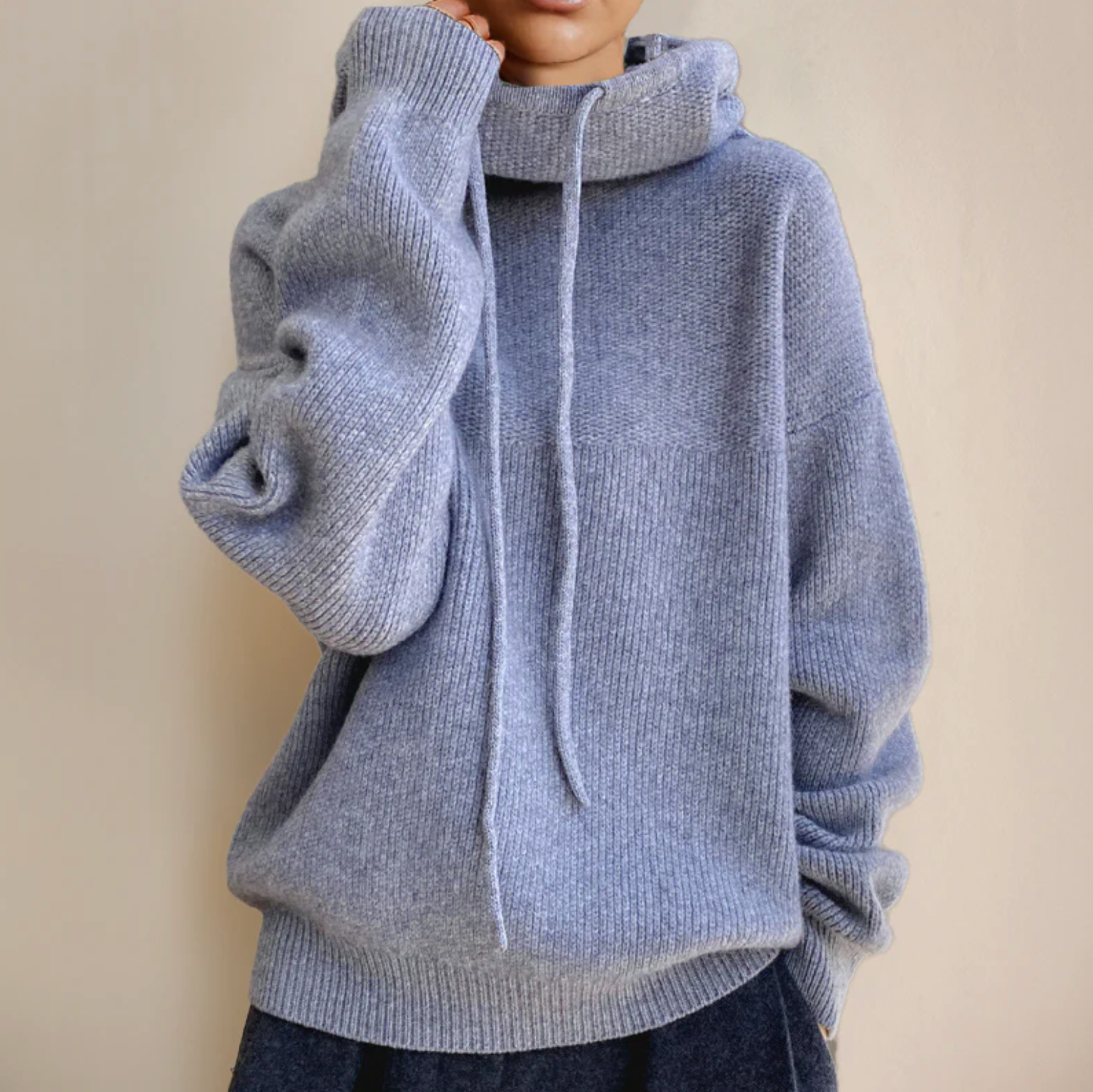 Livia Luxe Mohair Gebreide Hoodie