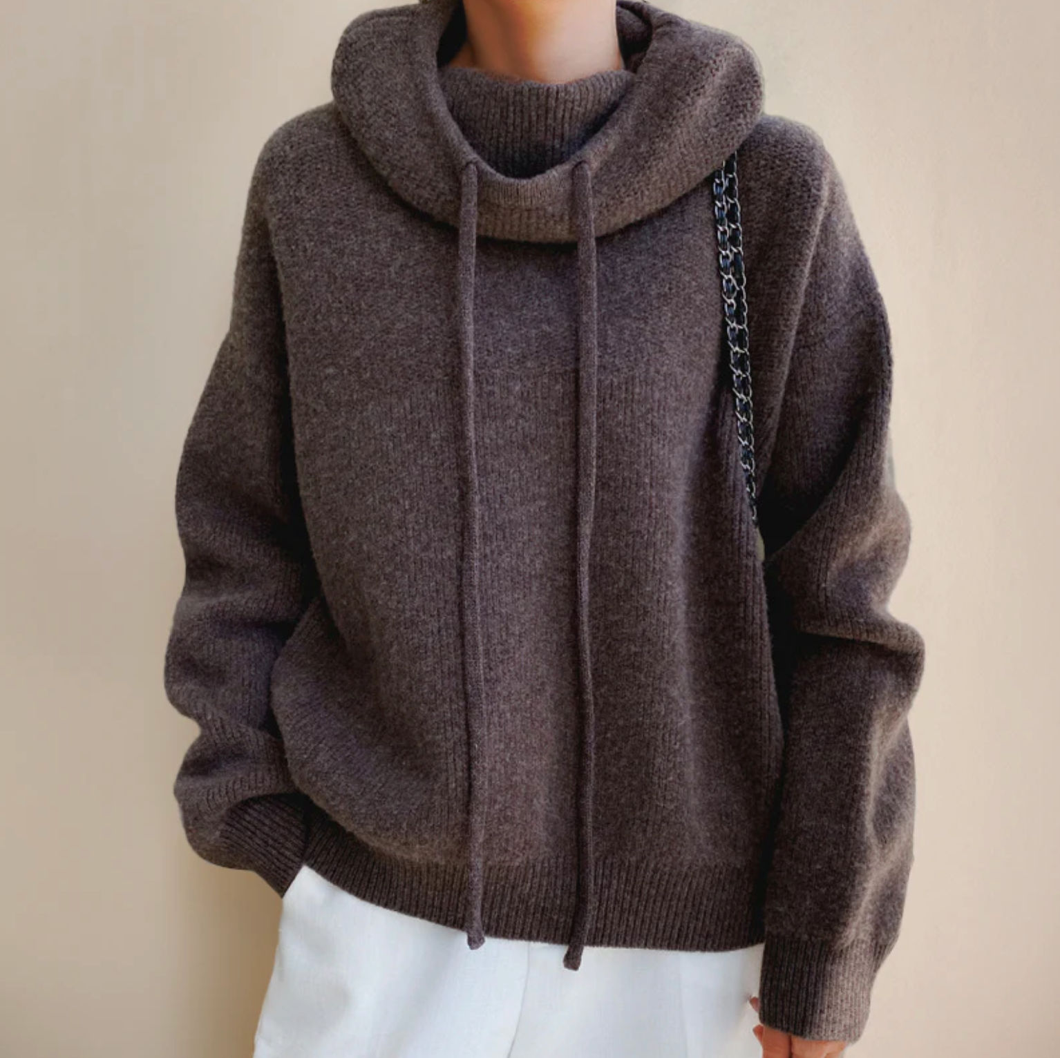 Livia Luxe Mohair Gebreide Hoodie