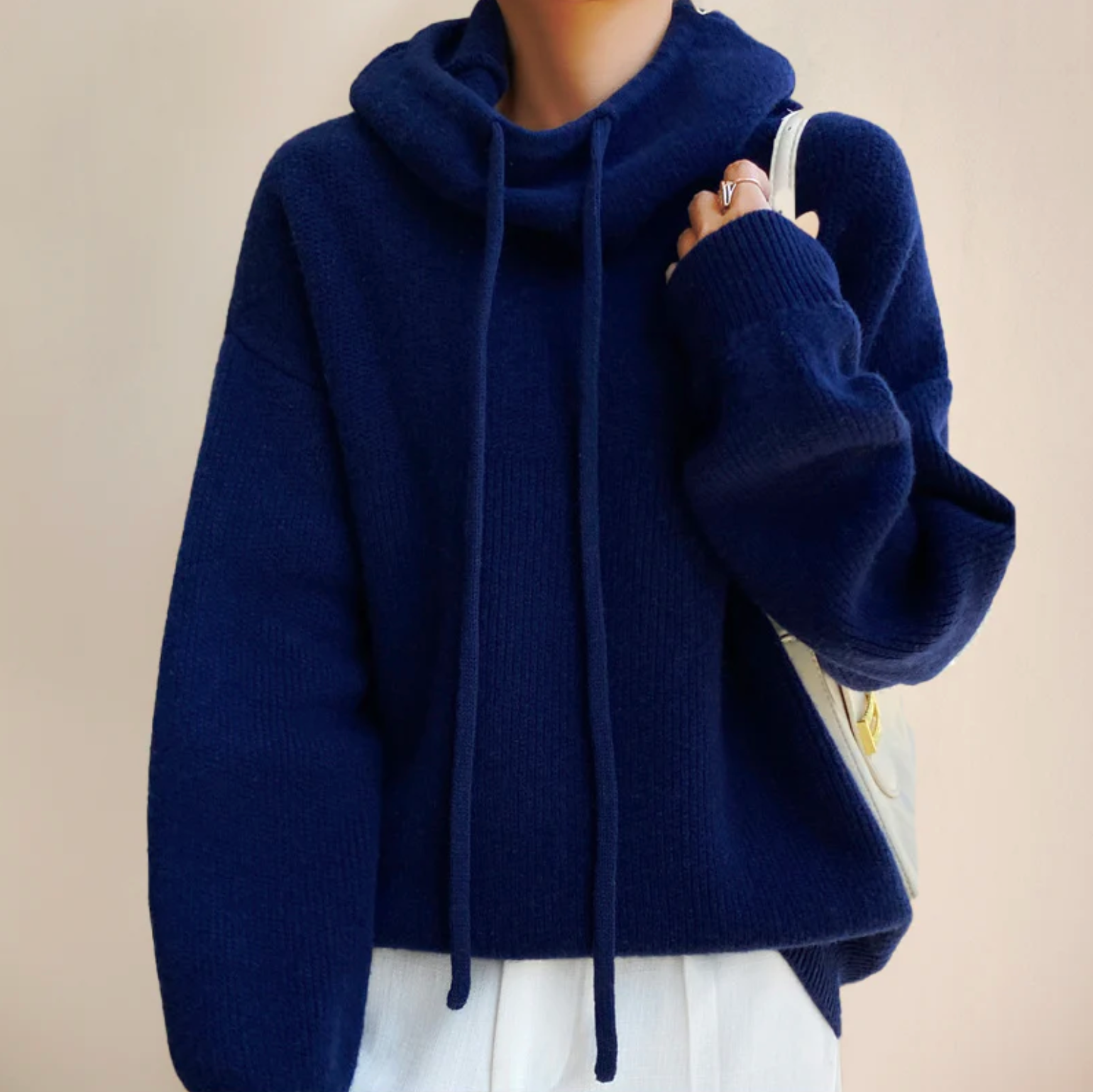 Livia Luxe Mohair Gebreide Hoodie