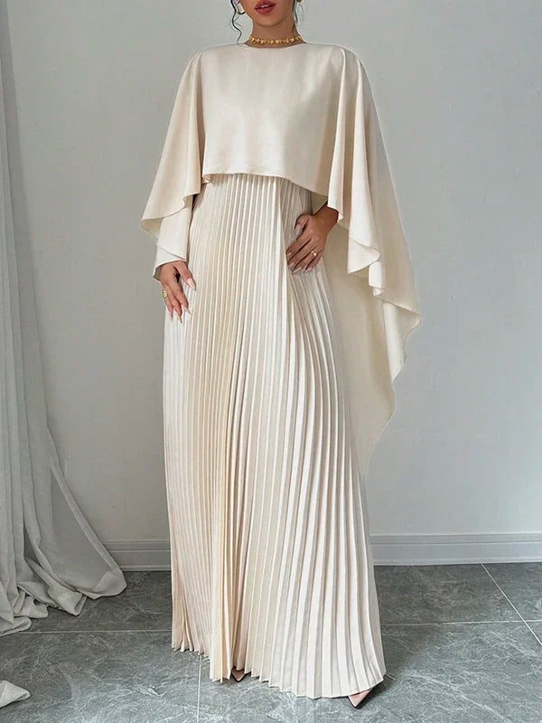 Amelia – Stijlvolle Geplooide Maxi Jurk