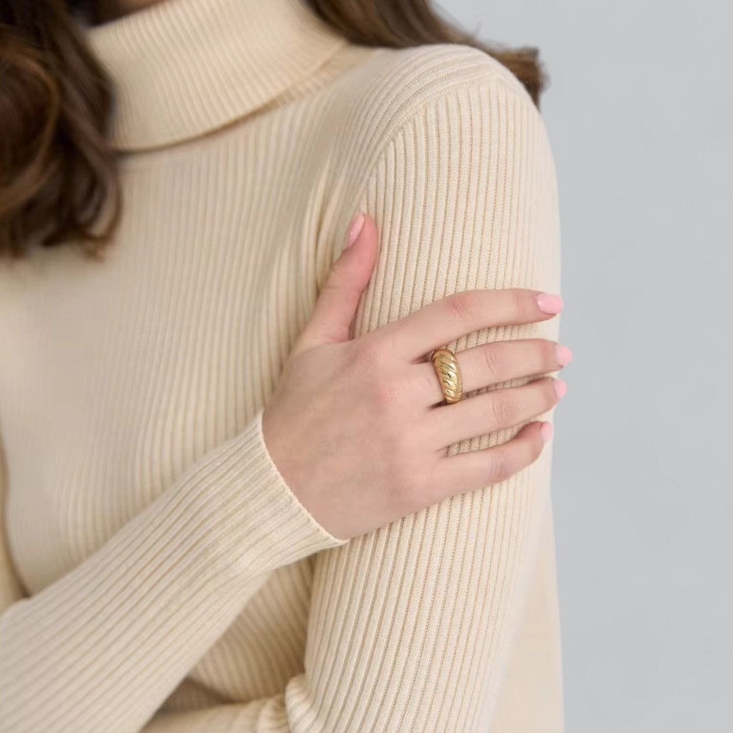 Annelies - Comfortabele Stretch Mock Turtleneck Pullover Sweater