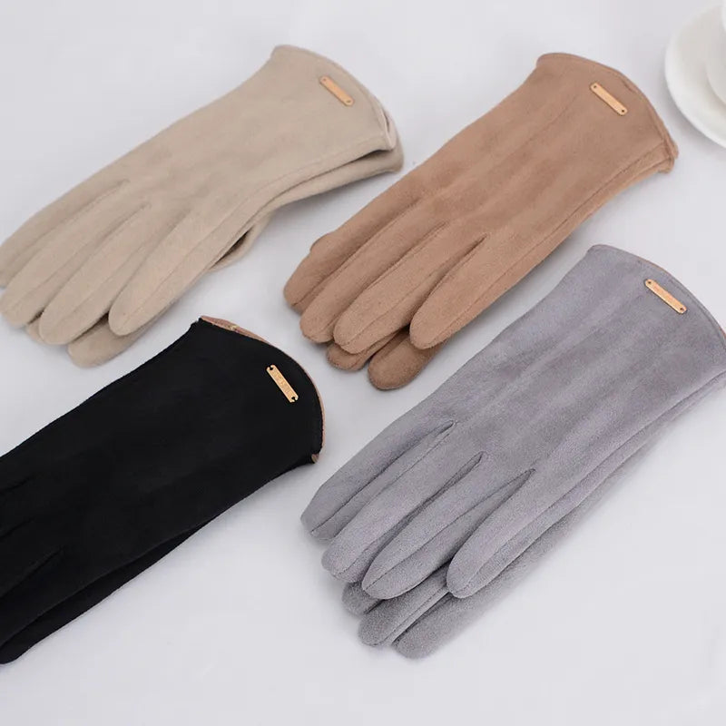 Dorine Elegante Suède Handschoenen met Cashmere Voering