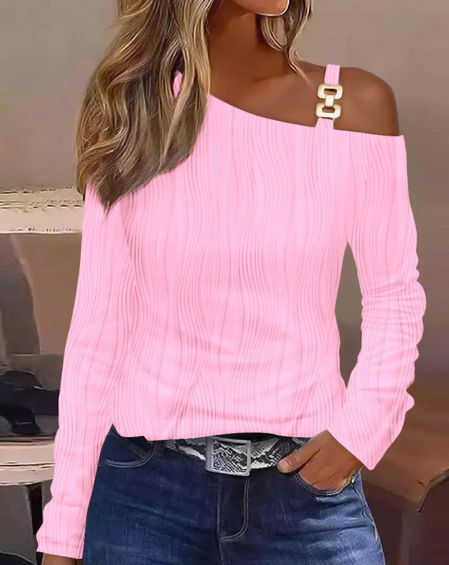 Isabella Elegant Asymmetrische One-Shoulder Blouse Dames