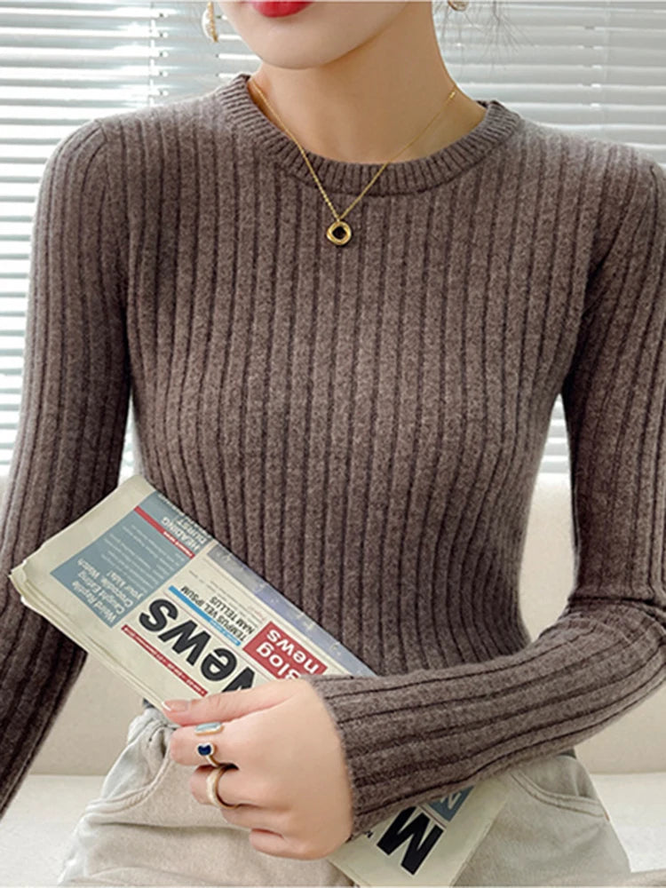 Charlotte Soft Ribbed Sweater - Elegant and Comfortable