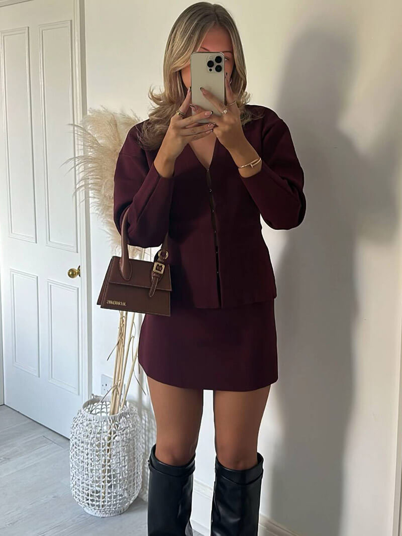 Cathy - Klassieke Knit Set voor Stijl en Comfort