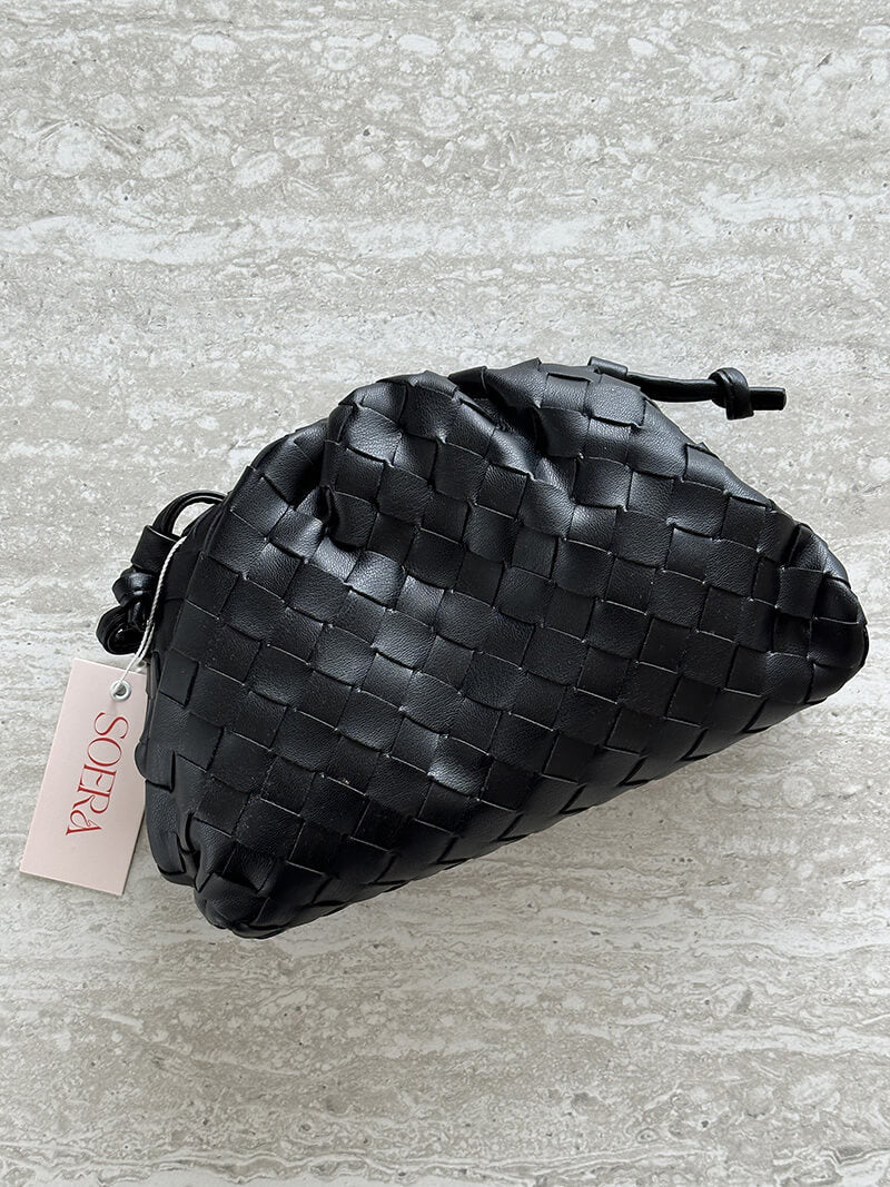 Rachel - Vintage Gevlochten Mini Tas met Schouderband