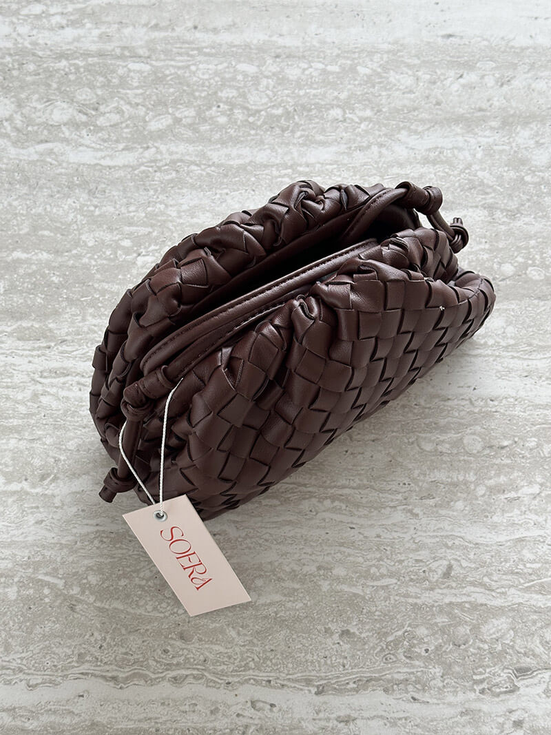 Rachel - Vintage Gevlochten Mini Tas met Schouderband