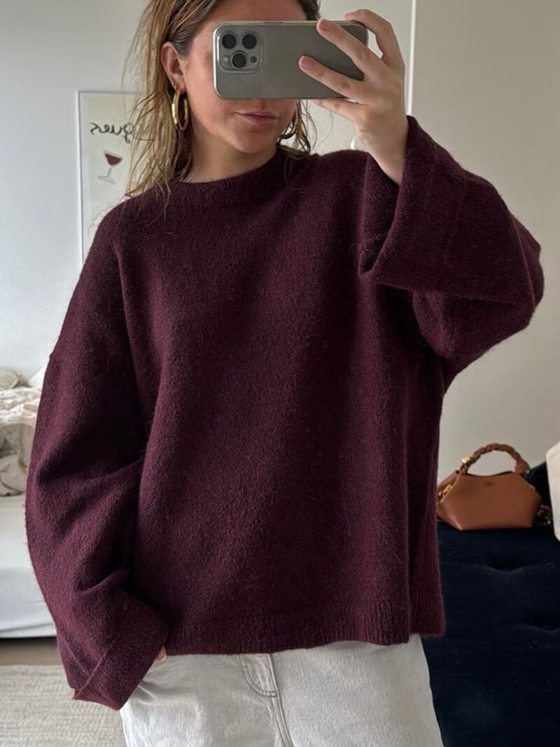 Shiela - Elegante Bourgondische Pullover