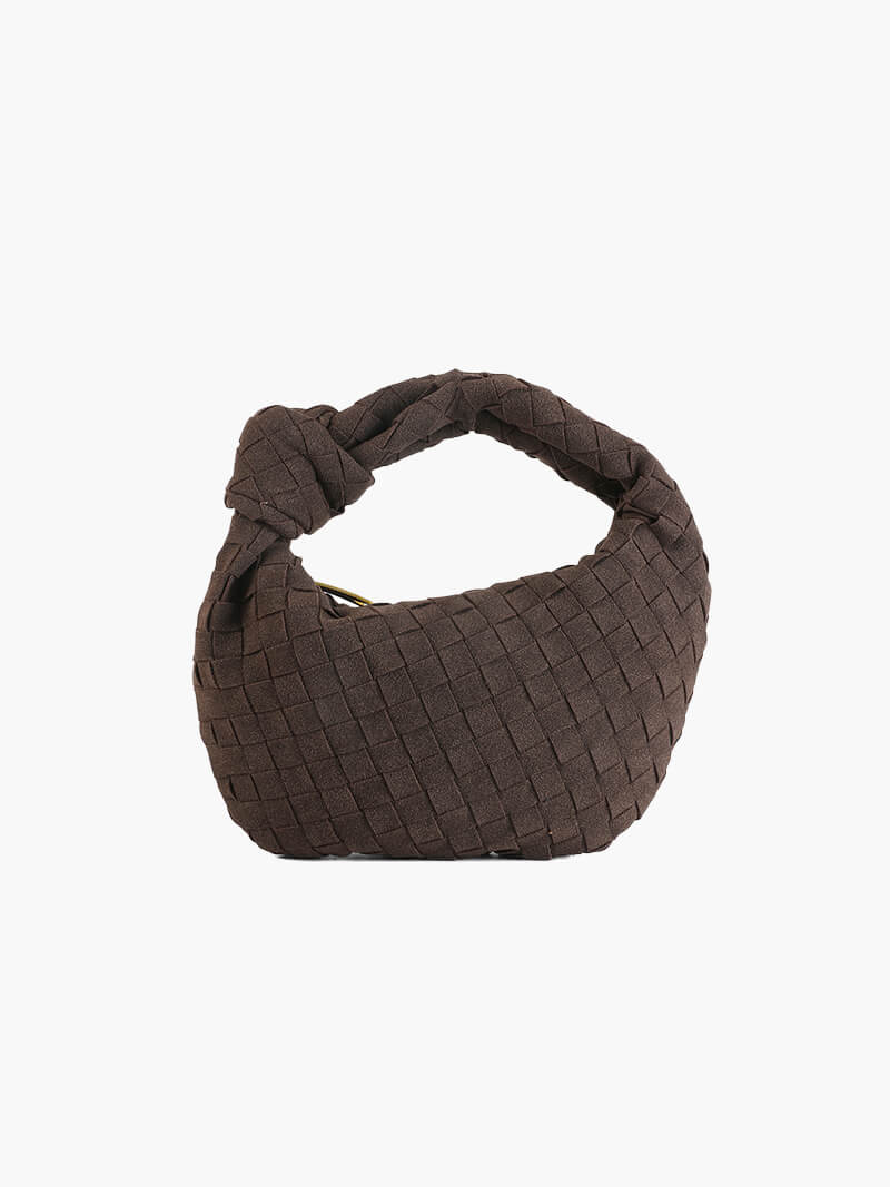 Suede Woven Mini - Gevlochten Mini Tas voor Diner en Dagelijks
