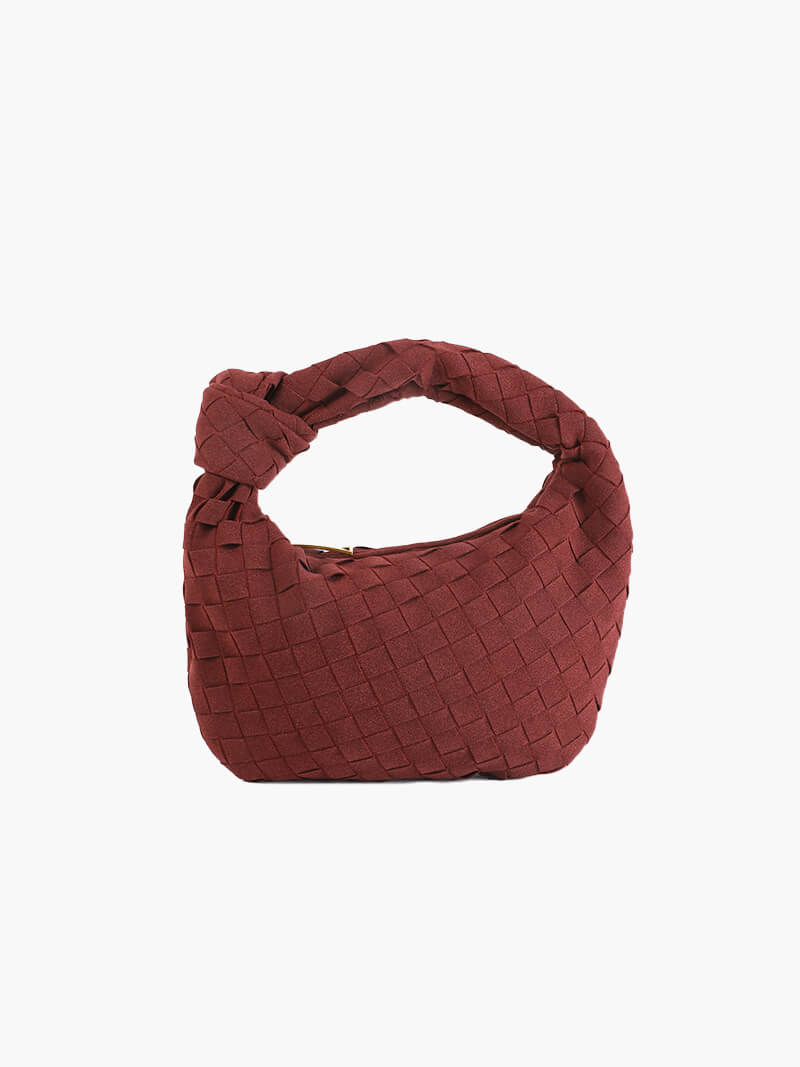 Suede Woven Mini - Gevlochten Mini Tas voor Diner en Dagelijks