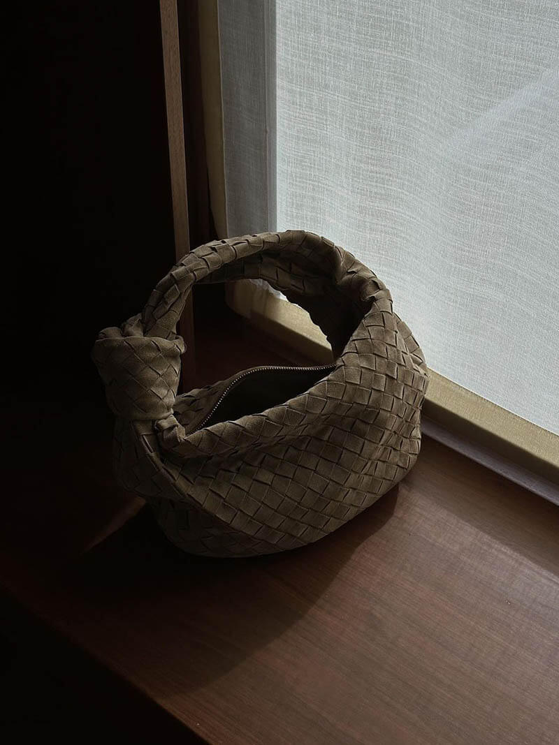 Suede Woven Mini - Gevlochten Mini Tas voor Diner en Dagelijks