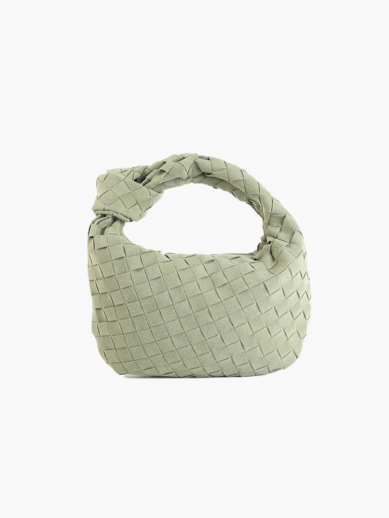 Suede Woven Mini - Gevlochten Mini Tas voor Diner en Dagelijks
