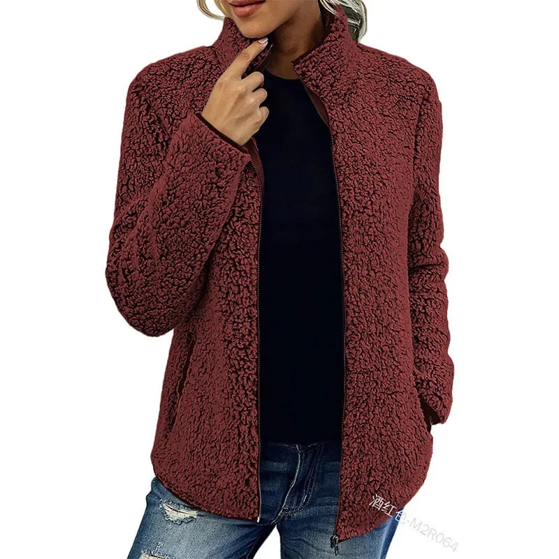 Elena Teddy Fleece Jas voor Dames