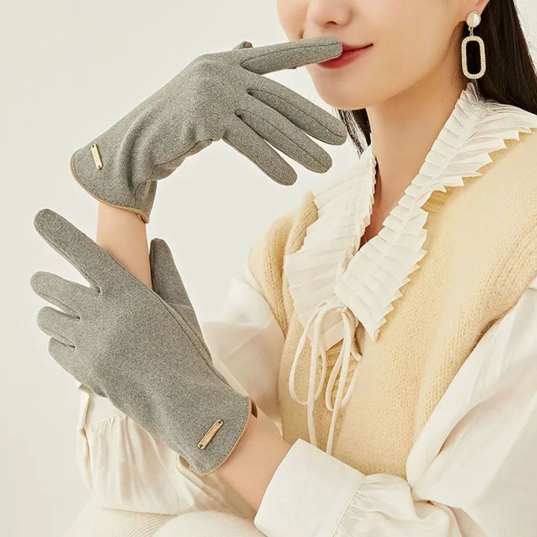 Dorine Elegante Suède Handschoenen met Cashmere Voering