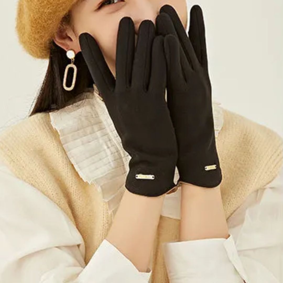 Dorine Elegante Suède Handschoenen met Cashmere Voering