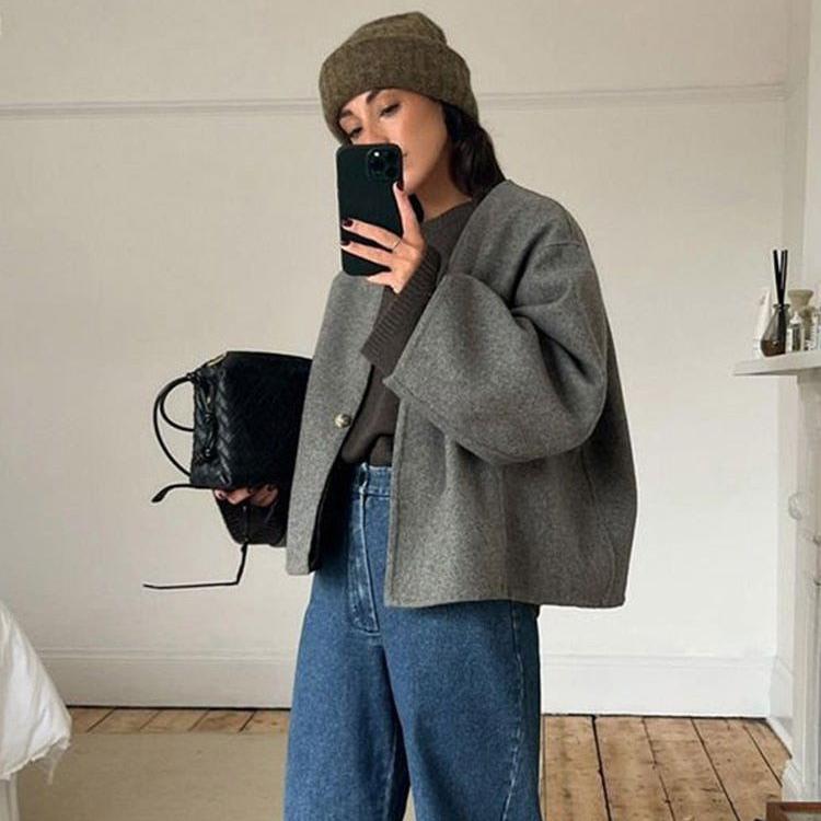 Alice Oversized Cropped Jacket – Minimalistische Elegance voor Elke Dag
