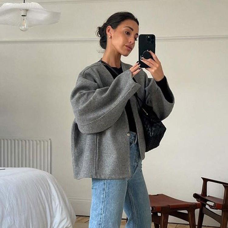 Alice Oversized Cropped Jacket – Minimalistische Elegance voor Elke Dag