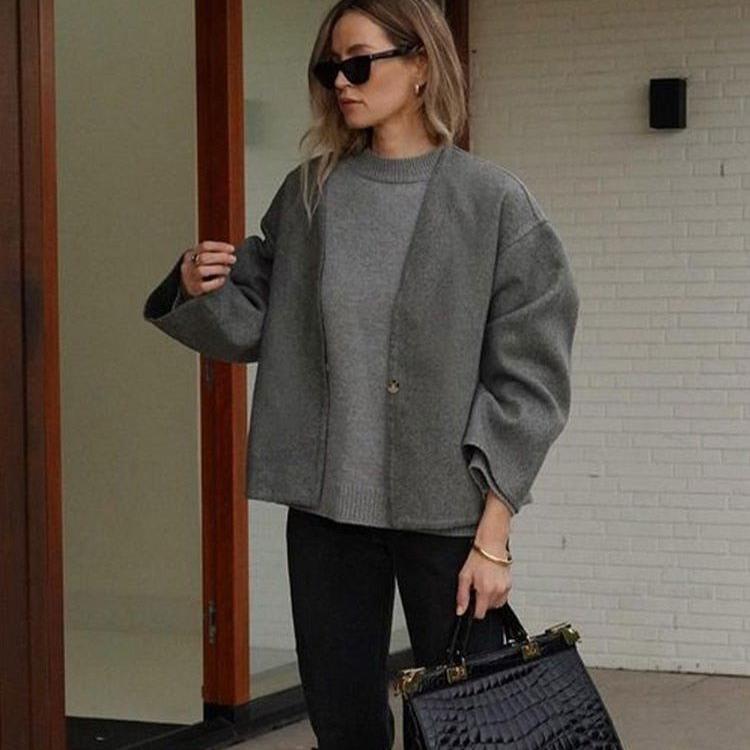 Alice Oversized Cropped Jacket – Minimalistische Elegance voor Elke Dag