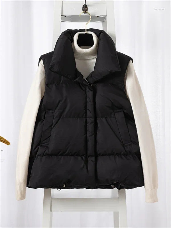 Elise Gewatteerde Bodywarmer met Hoge Kraag