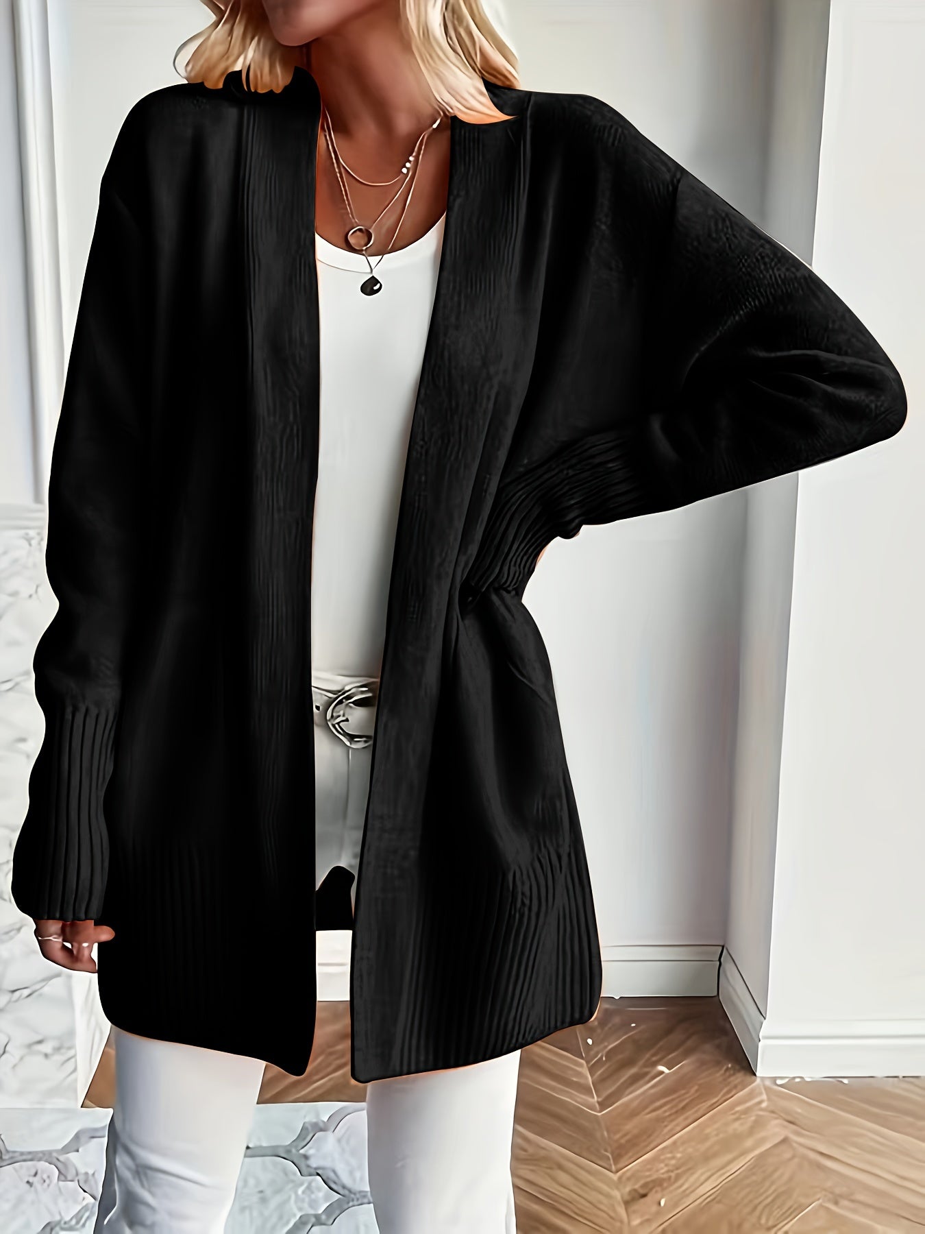 Casual Gebreide Wol Cardigan met Zak voor Dames | Ideaal voor Ontspannen Dagen