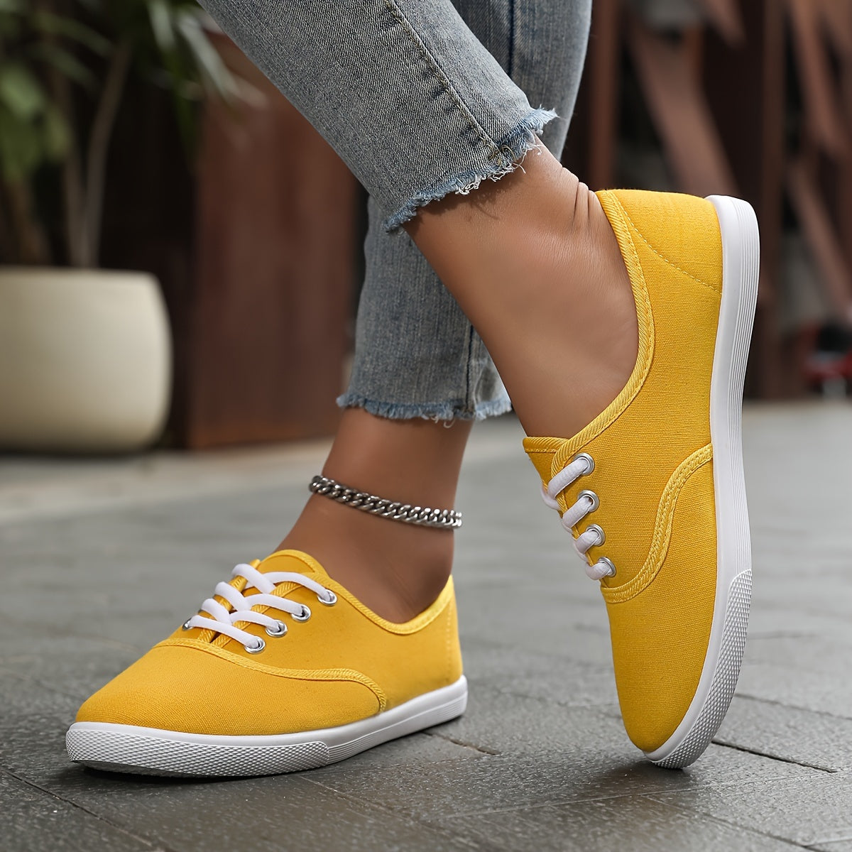 Ella Comfortabel Lichtgewicht Canvas Sneakers Dames