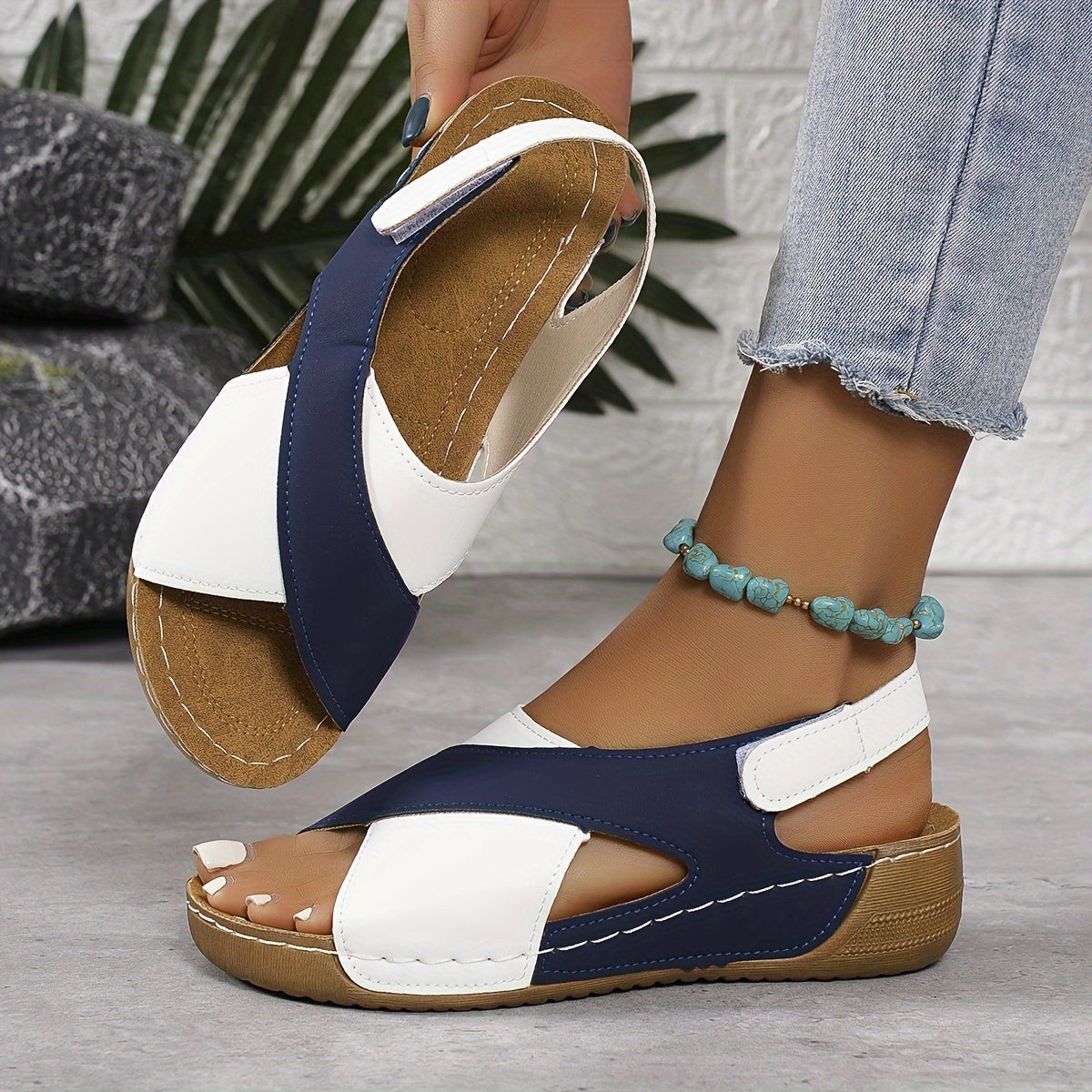 Claire Comfortabele Leren Orthopedische Sandalen