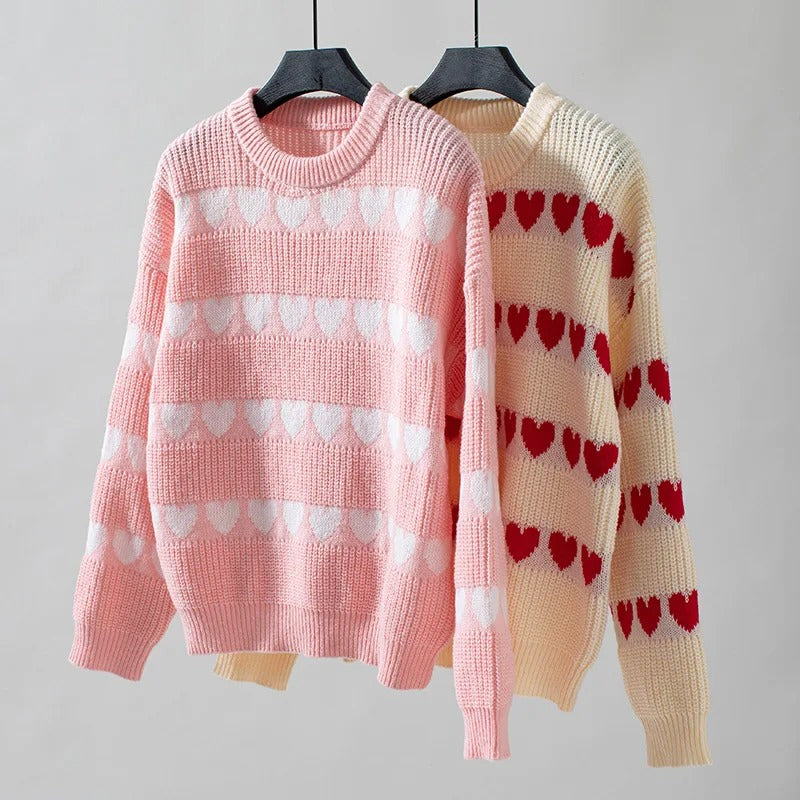 Bella - Charmante Knit Sweater met Hartmotief