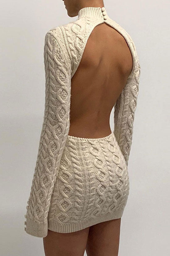 Celine Retro Gebreide Sweaterjurk