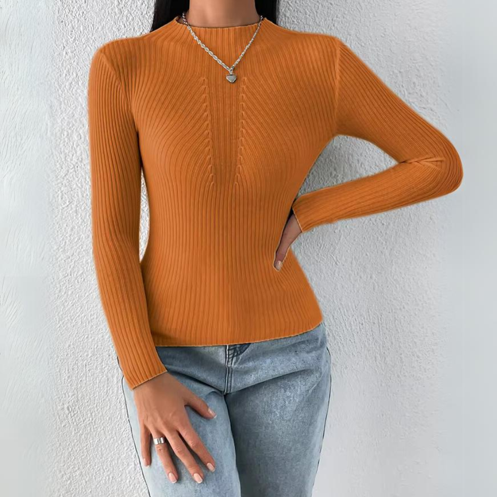Eveline - Elegante Gebreide Trui met Lange Mouwen