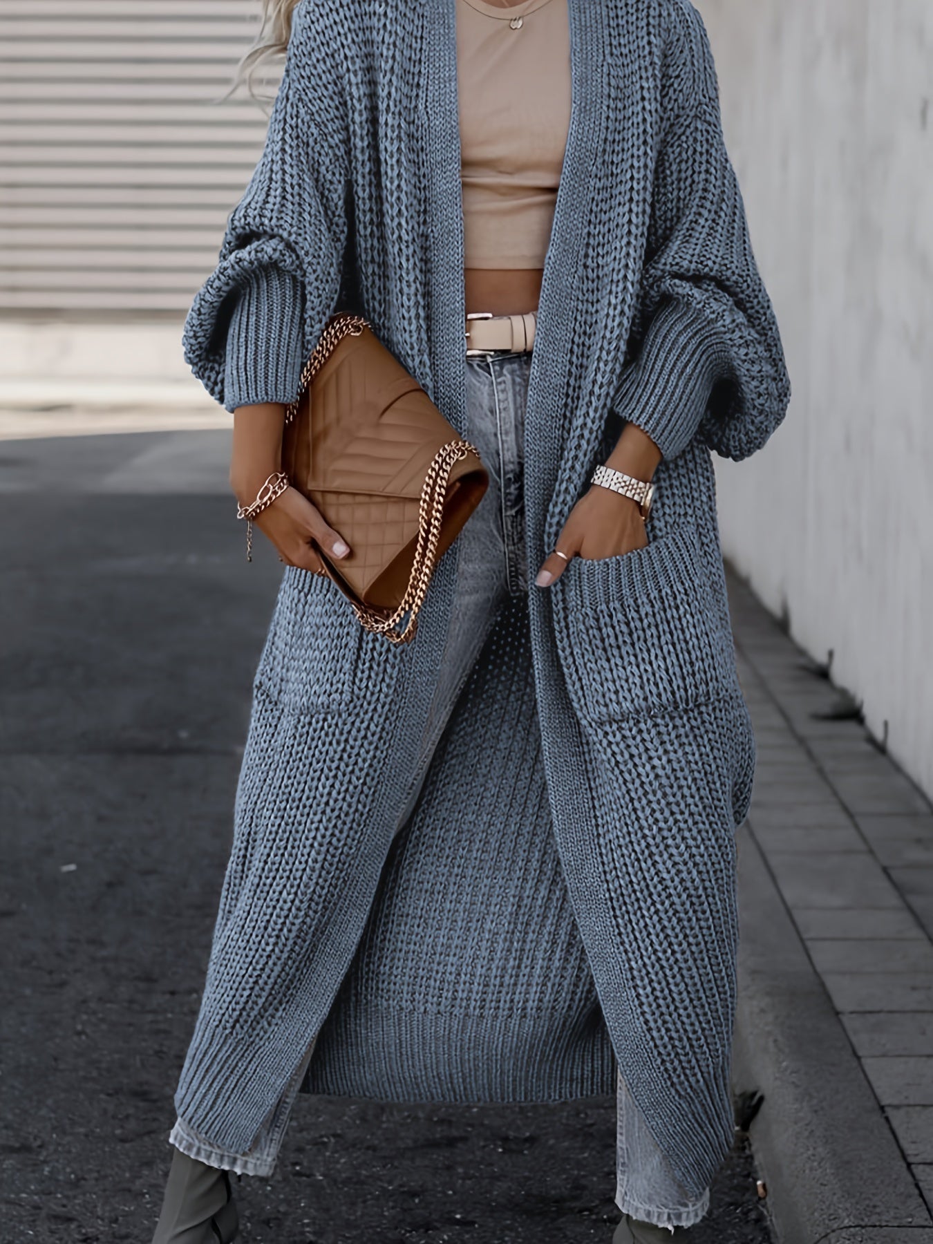 Anna - Casual Knitwear Cardigan met Praktische Zakken