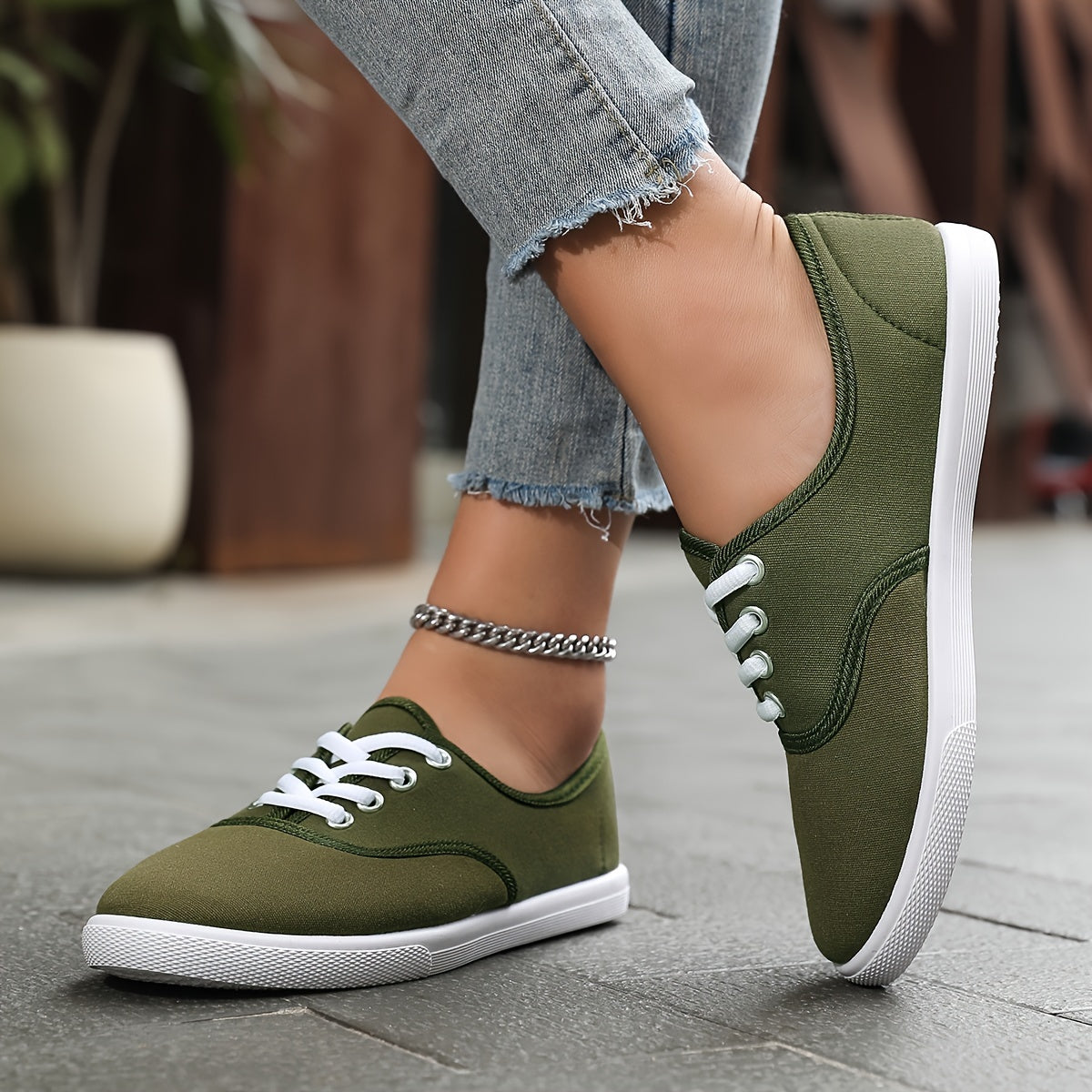 Ella Comfortabel Lichtgewicht Canvas Sneakers Dames