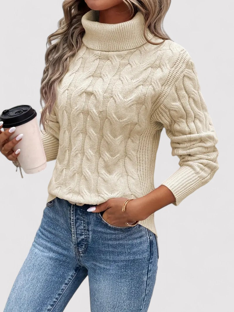 Claire Luxe Cable Knit Turtleneck