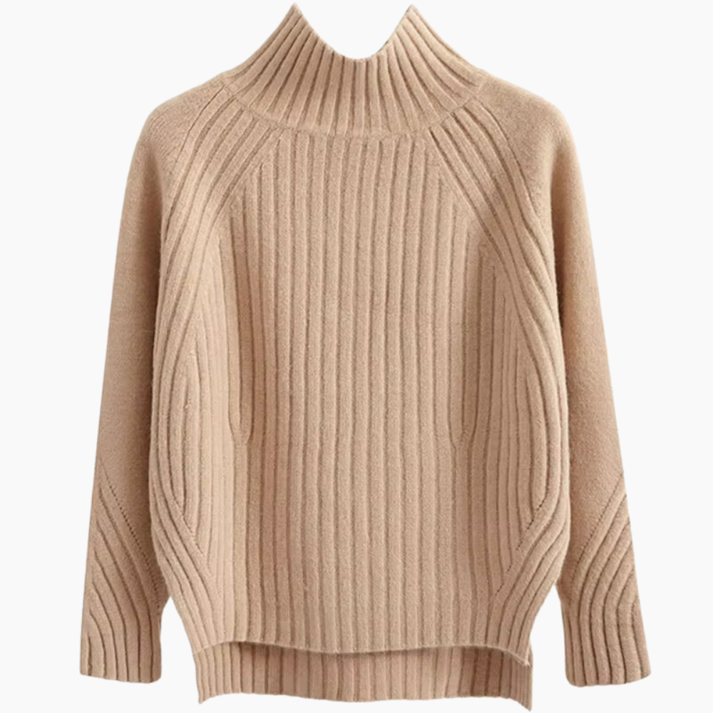 Charlotte - Elegante Turtleneck Sweater met Zijslit