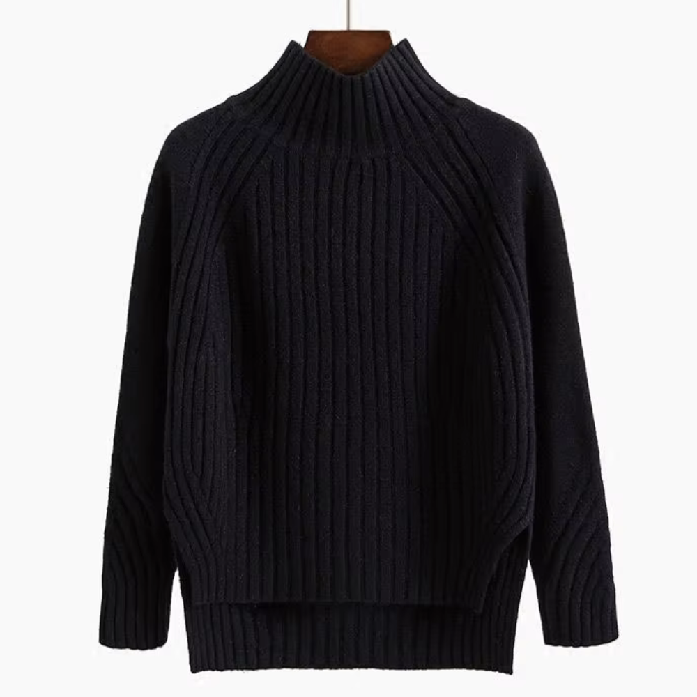Charlotte - Elegante Turtleneck Sweater met Zijslit